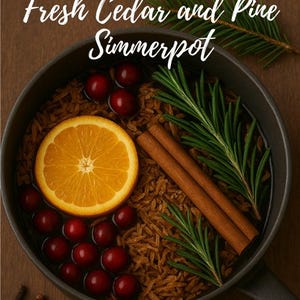 Fresh Pine Stovetop Potpourri | Christmas Simmer with Cranberry & Orange
