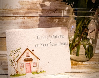 Plantable New Home Card | Wildflower Seed Paper, Realtor Gift