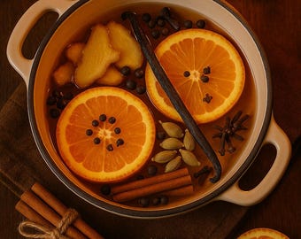 Chai Spice Simmerpot | Natural Simmer Pot | Mess-Free Reusable | Cinnamon, Orange, Spices | Fragrance