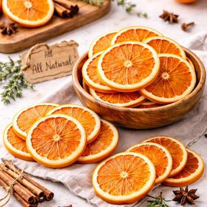 Dehydrated Orange Slices | All-Natural Dried Citrus | Drink Garnish • Craft Supply • Home Décor
