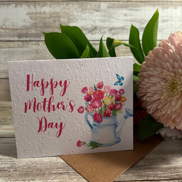 Mother's Day Floral Plantable Card- Will Grow Wildflowers When Planted Mother's Day Mom