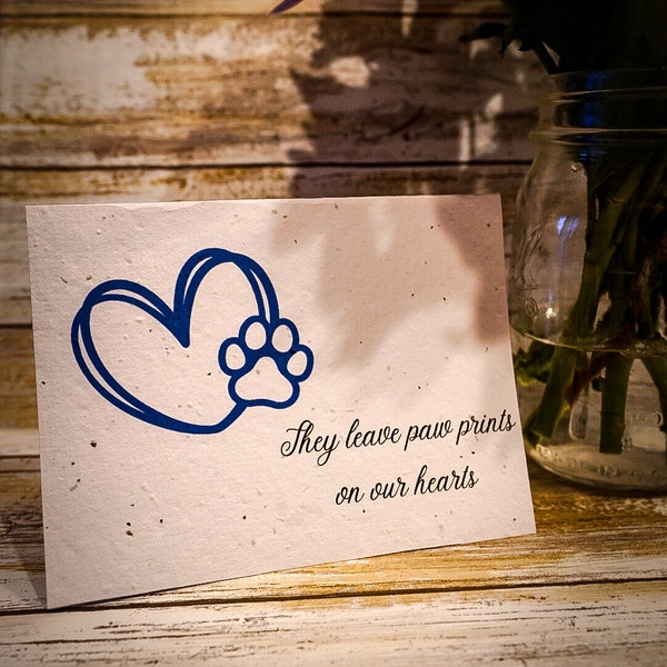 Plantable Pet Loss Cards | Will Grow Wildflowers When Planted | Dog Loss | Cat Loss | Rainbow Bridge | Pet Memorial