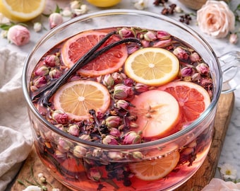 Rose Garden Simmer Pot – Rose & Citrus Floral – Grapefruit Lemon Vanilla – Natural Home Fragrance – Spring Floral Simmer Pot