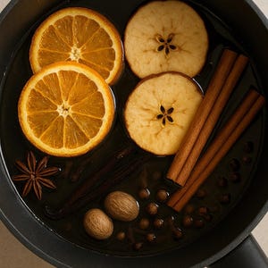 Crisp Fall Morning Simmerpot | Natural Fall & Winter Simmer Pot | Mess-Free Reusable | Cinnamon, Orange, Apple, Spices | Home Fragrance