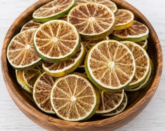 Dehydrated Lime Slices | All-Natural Dried Citrus | Drink Garnish • Craft Supply • Home Décor