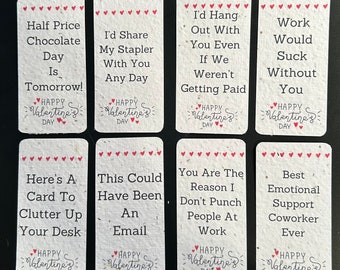 Funny Coworker Office Themed Valentine's Day Handouts- Pack of 8 for Office Valentines Nurse Valentines Teacher Valentine Coworker Valentine