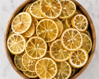 Dehydrated Lemon Slices | All-Natural Dried Citrus | Drink Garnish • Craft Supply • Home Décor
