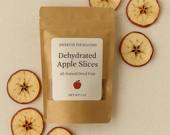 Dehydrated Apple Slices | All-Natural Dried Fruit | Drink Garnish • Craft Supply • Holiday Décor