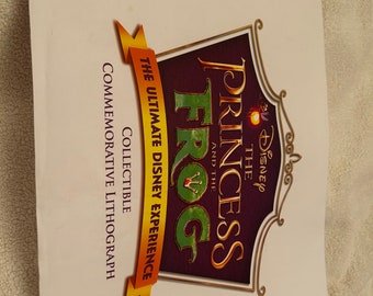 Disney The Princess and the Frog Collective Commemorative Lithograph with Envelope