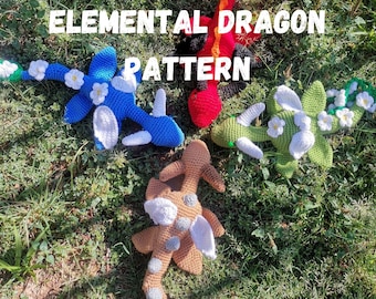 Dragon crochet elemental pattern