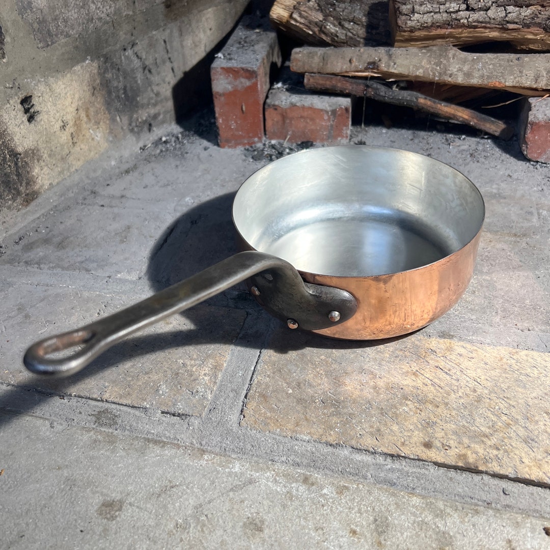 Old French Vintage Copper Bourgeat Sauté Pan 20cm 8cm Deep 1.5 Mm NEW