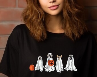 Comfort Colors Ghost Dog Halloween T-Shirt, Spooky Season