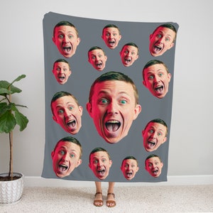 Funny Custom Face Blanket gift, Fleece Sherpa Blanket, Personalized Photo Face Blanket, Custom Photo Blanket,  Thanksgiving Christmas gift