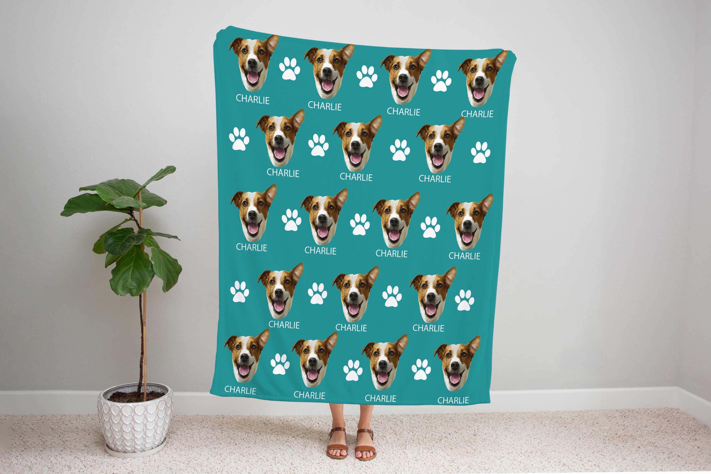 Personalized Pet Photo Blanket, Custom Fleece Minky Sherpa Throw - Etsy