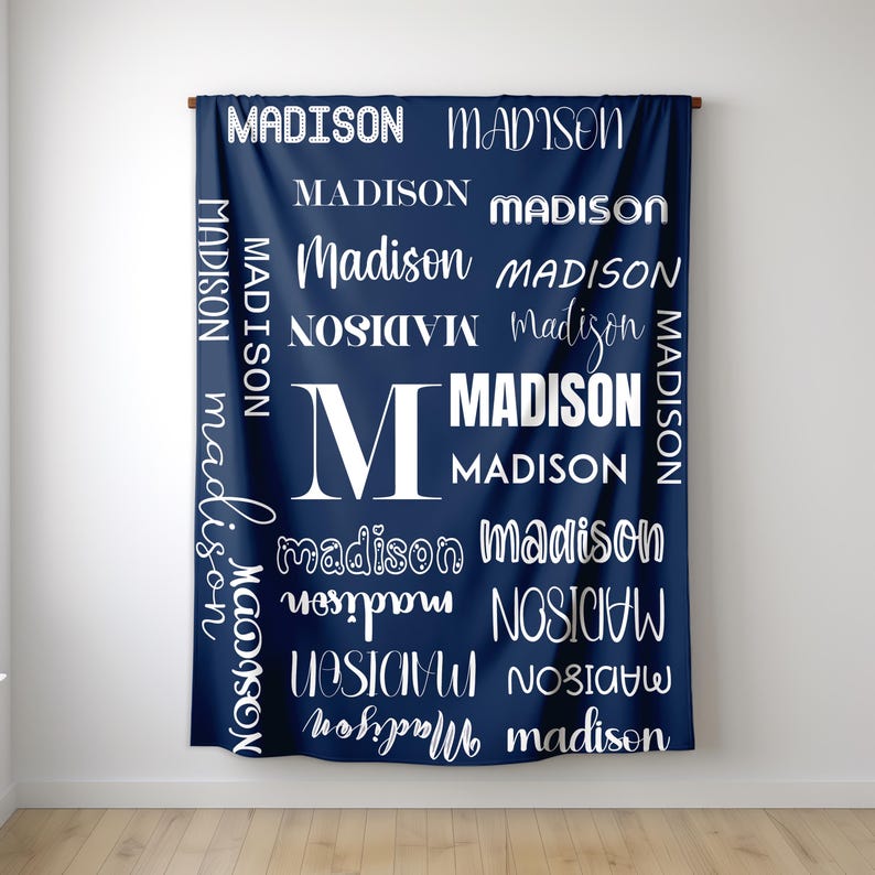 Personalized Name Blanket, Blanket With Name, Blanket Gift, Baby ...
