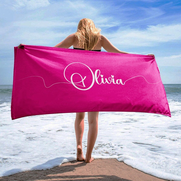 Personalized Beach Towel | Order Yours TODAY | Fast Shipping and Production | Gift For Her And Him | Birthday Gift | Customized Beach Towel