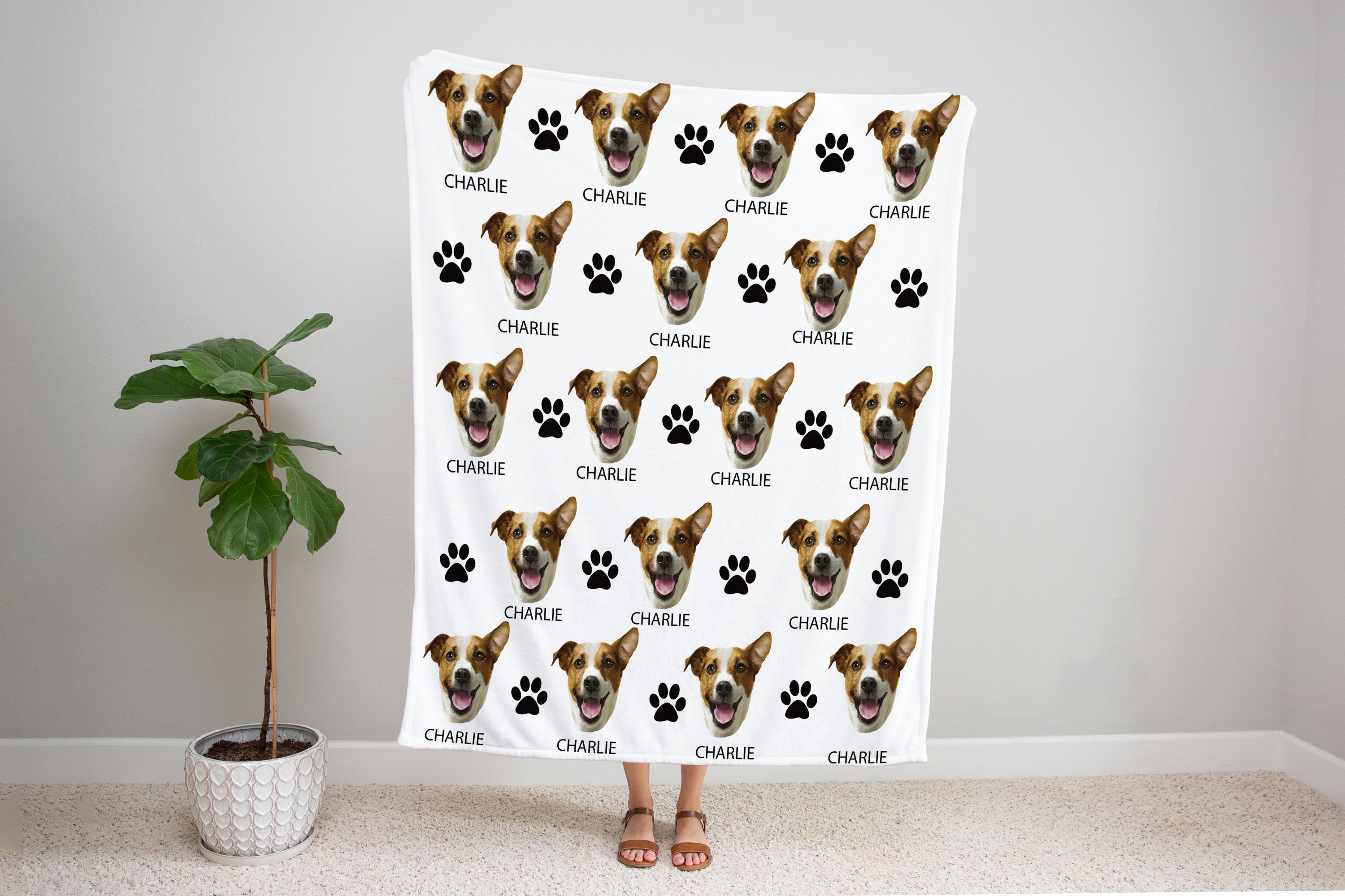 Personalized Pet Photo Blanket, Custom Fleece Minky Sherpa Throw - Etsy