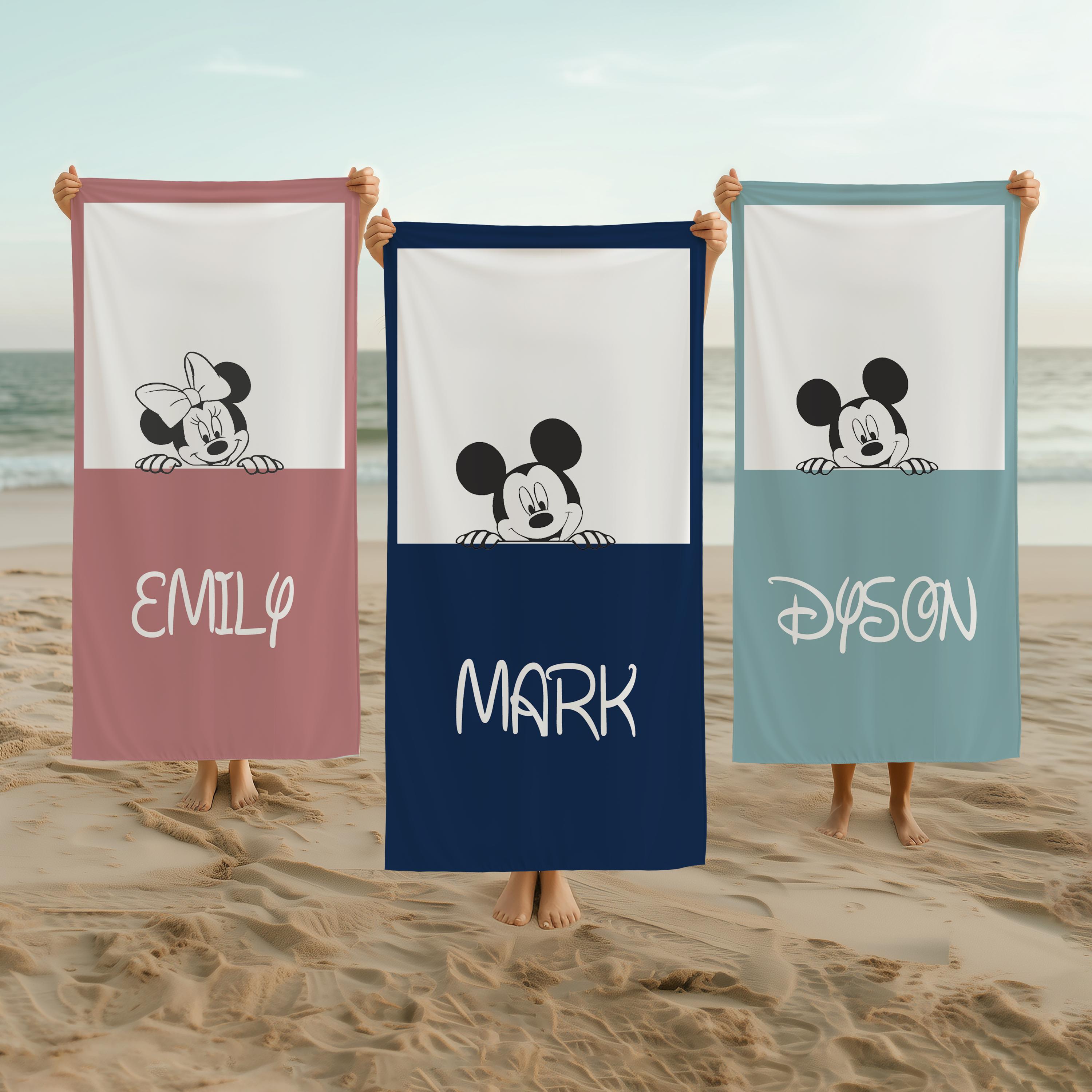 Discover Personalized Mickey Beach Towel for Disney Cruise and Summer Pool Trips