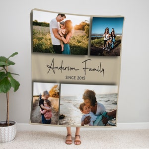 Customizable Photo Blanket, Photo Collage Gifts for him or her, Special Memory Keepsake, Family & Friends Custom Gifts, Birthday Gift