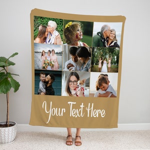 Custom Photo Blanket Collage,Memorial Blanket, Anniversary Gift,Special Memory Keepsake, Family & Friends Custom Gifts,family blanket gift