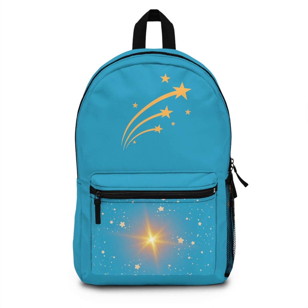 Roomy and Durable Backpack With Stars for School, Waterproof, Polyester