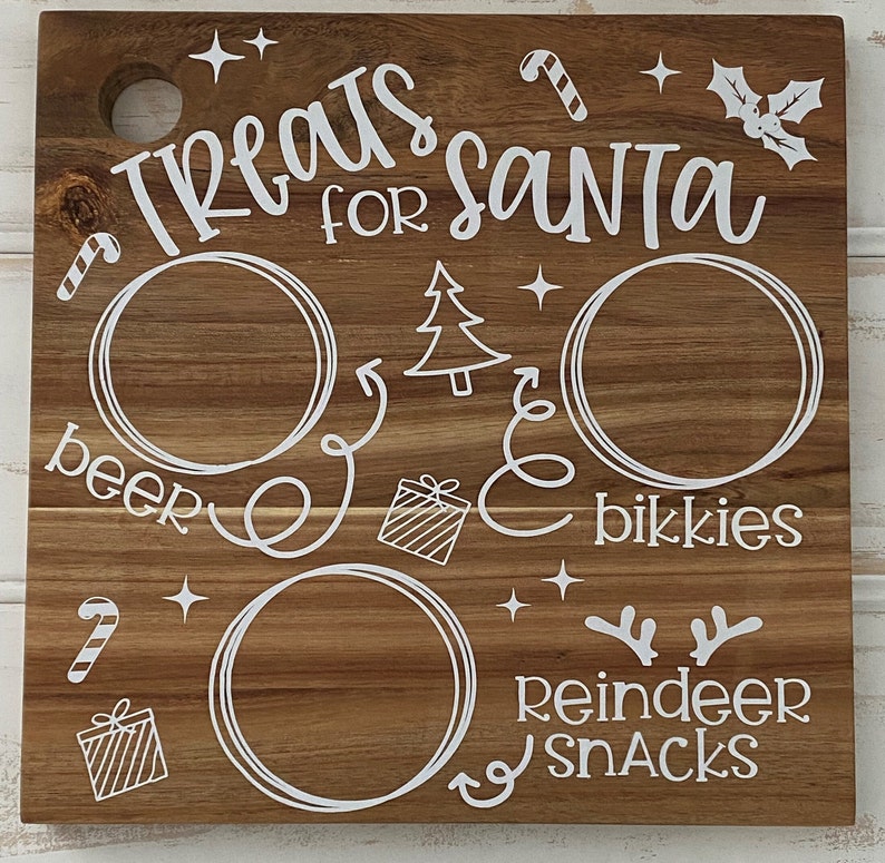 Santa Treat Board SVG Christmas SVG Santa SVG Design File Digital File