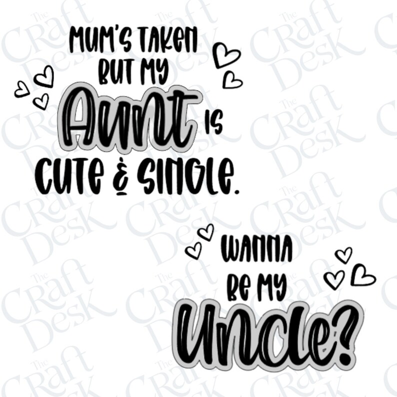 My Aunt is Cute and Single SVG Baby SVG Aunt SVG Design File Digital ...