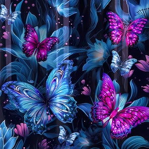 Vibrant Butterfly- Timeless Treasures - Butterfly Tumbler Design Download Today.