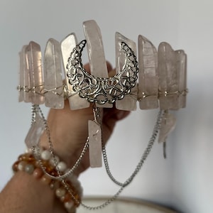 Rose Quartz Crystal Crown