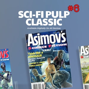Asimov&#39;s Science Fiction (1995 No.6) Sci-Fi Pulp Magazine, Comic Books, Vintage Books, Bonus Digital Wallpaper Included - Mental Science