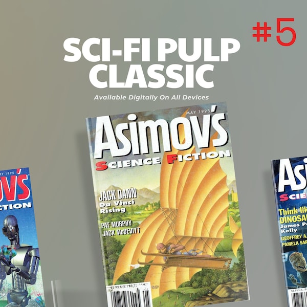 Asimov's Science Fiction (1995 No.5) Sci-Fi Pulp Magazine, Comic Books, Vintage Books, Bonus Digital Wallpaper Included - Mental Science