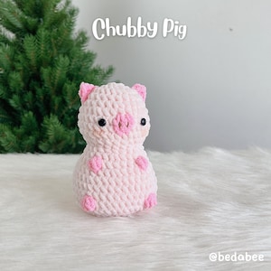 Chubby Pig Farm Animals Amigurumi Crochet Doll Pattern Bedabee