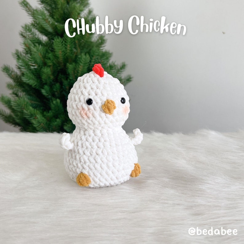 Chubby Chicken Farm Animals Amigurumi Crochet Doll Pattern Bedabee