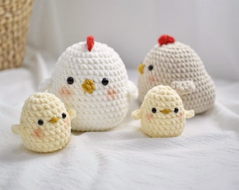 Crochet Potato Chicken Pattern, Plushie Amigurumi PDF Tutorial