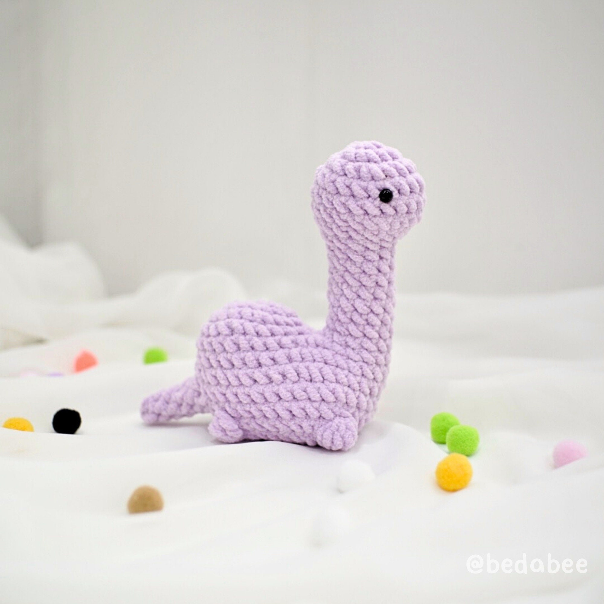 No Sew Little Brontosaurus Apatosaurus Dinosaur Crochet Pattern ...