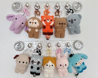 縫わない 10in1 動物キーホルダーかぎ針編みパターンバンドル