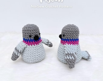 No-Sew Pigeon Crochet Pattern, Amigurumi PDF Tutorial