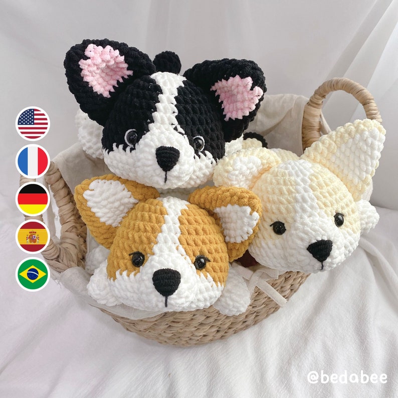 Little Corgi Amigurumi Crochet Dog Pattern bedabee