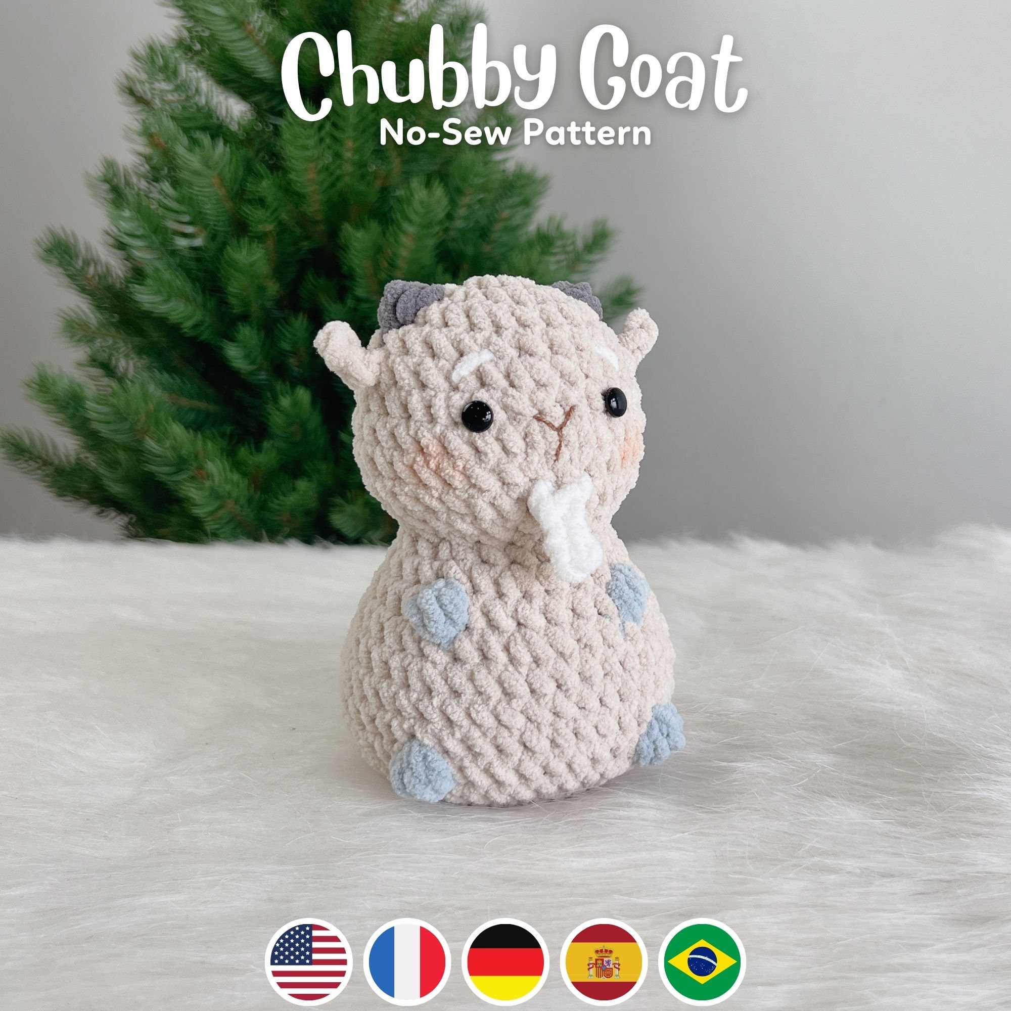 No Sew Chubby Goat Crochet Pattern Bundle