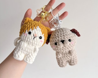 縫わない 10in1 動物キーホルダーかぎ針編みパターンバンドル