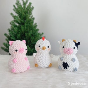 Farm Animals Amigurumi Crochet Doll Pattern Bedabee 03