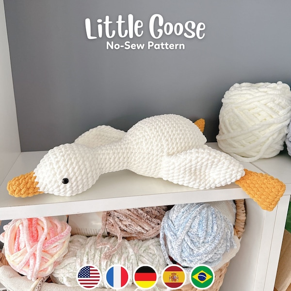 Little Goose-haakpatroon zonder naaien, amigurumi-pdf-bestand Tutorialpatroon English Deutsch Français Español Português