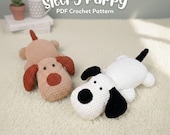 Sleepy Puppy Dog Crochet Pattern, Amigurumi PDF File Tutorial