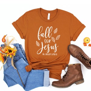 Camiseta de manga corta unisex Jersey / Caída de Jesús Camiseta / Camiseta de Otoño / Jesús Nunca Se Va