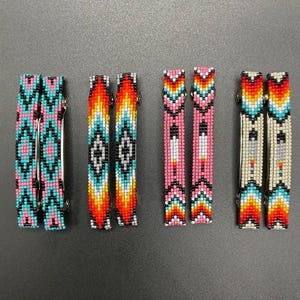 3” Loom Beaded Barrette Pairs