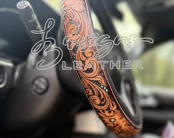 Blue Sky Country Steering Wheel Cover