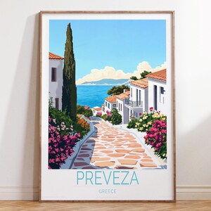 Preveza Griechenland Reise Poster, Griechenland Reise Wandkunst, Preveza Reise Druck, Wohnkultur Geschenke, personalisierte Reisegeschenke