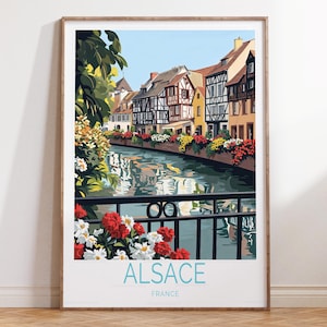 Alsaca France Travel Poster, France Wall Art Print, Alsace Travel Print, Custom Travel Poster, Personalized Travel Gifts