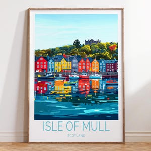 Isle Of Mull Scotland Travel Wall Art, Scotland Travel Print, Isle Of Mull Travel Poster, Home Decor, Birthday Gifts