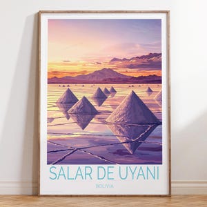 Salar De Uyuni Reise-Druck, Salar De Uyuni Bolivien Wand-Kunst-Druck, Bolivien Reise Poster, Wohnkultur Geschenke, Hochzeitsgeschenke